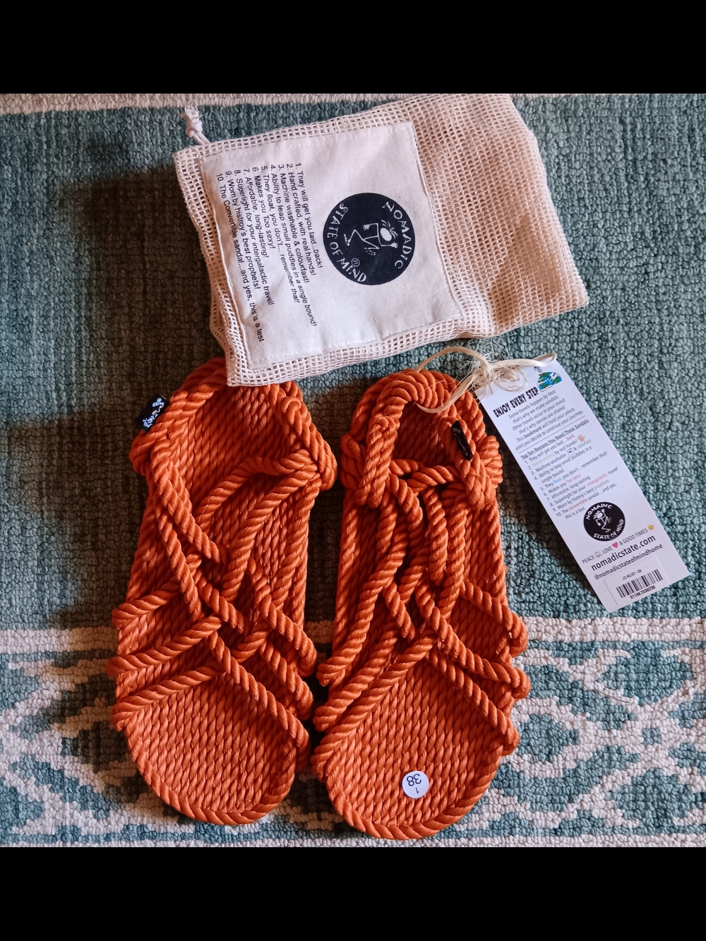 Nomadic State of Mind Women's Orange Rope Sandals